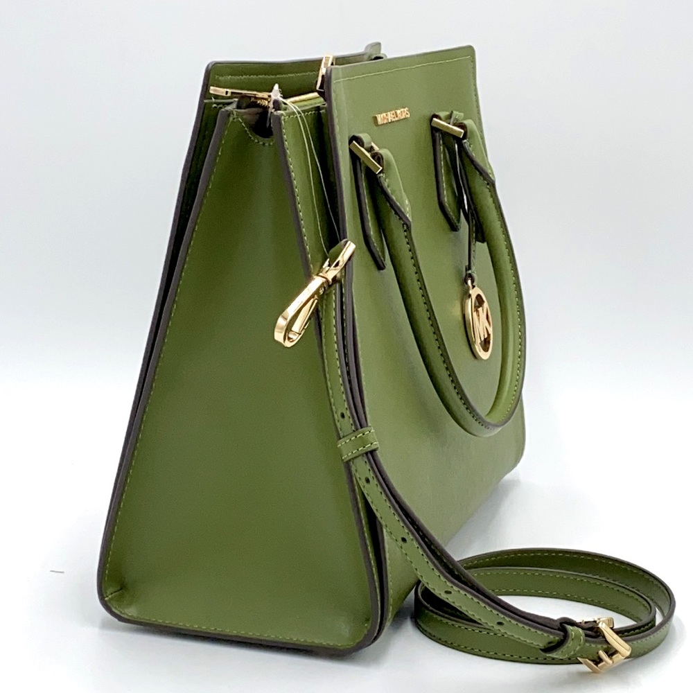 MICHAEL KORS HOPE LARGE SATCHEL EVERGREEN - Picture 5 of 16
